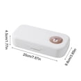 thumbnail image 3 of SLYNSHome Plastic Pencils Case Double Layer Large Capacity Pencil Box,White Hard Pen Case with Snap-tight Lid for Office Supplies Storage Organizer, 3 of 6