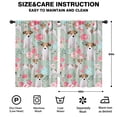 thumbnail image 2 of Blackout Kids Curtains,Jack Russell Terrier Dog and Flower Childrens Insulated Curtains Set Of 2,Bedroom Essentials,Toddler Room Decor 42x63in(106x160cm), 2 of 4
