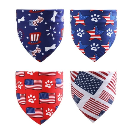 BQBQERT Dog Bandanas Holiday Triangular Scarf Costume Saliva Towel Dog Cats Scarfs Julycostume Decorations Bibs for Dog Cats