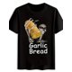 thumbnail image 1 of Men's Black Graphic Tee - Funny "GARlic BREAD" Skeleton Design, Casual Round Neck Short Sleeve T-Shirt, Lightweight Cotton, Summer Essential for Humor & Style, Casual Summer Wear | Edgy Fashion Top, 1 of 6
