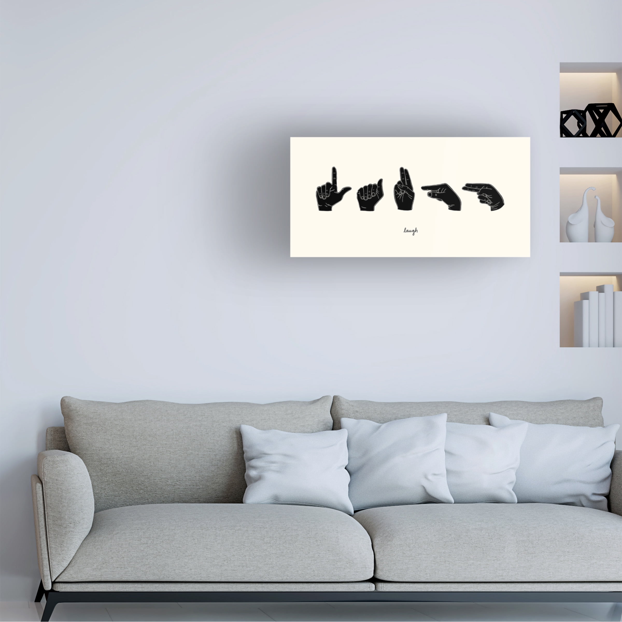 Emma Scarvey 'Sign Language III' Canvas Art