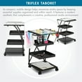 thumbnail image 4 of Studio Designs Triflex Metal 4-Tier Mobile Art and Craft Organizer Cart in Black, 4 of 10