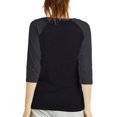 thumbnail image 3 of Sofra/Cottonbell Women Jersey Raglan 3/4 Sleeve Baseball Tee Shirts Top, 3 of 3