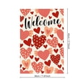 thumbnail image 3 of Double Sided Valentine’s Day Welcome Garden Flag with Polka Dot Hearts, Weather-Resistant Outdoor Yard Decor for Porch Patio Front Door Romantic Holiday Display, 3 of 3