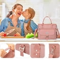 thumbnail image 2 of Loncheras para Mujer y Hombre Bolssa de Almuerzo: BLYPHOO Lonchera Aislada Dos Pisos T&eacute;rmico, Bolsa Hielera de Almuerzo Gran Capacidad, Hielera Ligera Impermeable para Picnic Trabajo Campin, 2 of 7