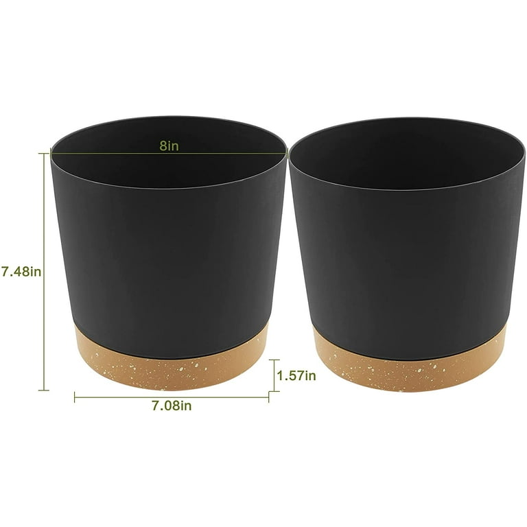  Self Watering Planters 8 Inch, Plant Pots with 500 mL Removable  Reservoir,2 Pack : Patio, Lawn & Garden