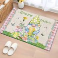 thumbnail image 2 of Rectangle Area Rug 2x3ft, Farmhouse White Dots Yellow Hat Gnomes Non-Slip Non-Shedding Floor Mat, Spring Floral Green Grass Washable Sturdy Carpet for Living Room Bedroom Home Decor, 2 of 9
