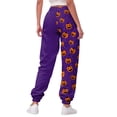 thumbnail image 7 of CAUYDY Women Halloween Sweatpants High Waisted Cinch Bottom Sporty Active Joggers Pants Baggy Lounge Bottoms with Pockets(Purple,XL), 7 of 7