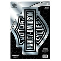 Harley-Davidson Chrome Bar & Shield Logo Large Decal - Silver - 12.5" x 18", Harley Davidson