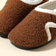 thumbnail image 3 of Pantuflas forro polar rizado fdgzhd (marrón oscuro talla 32-33 largo interior 19 cm), 3 of 8