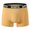 Yellow, variant on Telankuip Men's Stretch Skin Friendly Four Corner Breathable Briefs Lightweight Soft Straight Leg Cut Tight Boxerbriefs Casual Solid Color Basic Underpants for Men Yellow XL