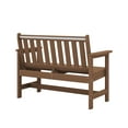 thumbnail image 4 of SERWALL Outdoor Bench for 2-Person, Weather-Resistant HDPE with Aluminum Reinforcement, Supports 660 lbs, Comfortable Seating for Patio, Garden, and Porch, Brown, 4 of 9
