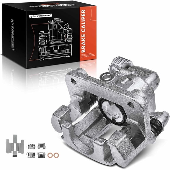 A-Premium Disc Brake Caliper Assembly with Bracket Compatible with Select Ford Models - Mustang 1994 1995 1996 1997 1998, 3.8L 4.6L 5.0L - Rear Left Driver Side