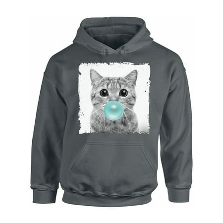 Awkward Styles New Animal Themed Clothes Cat with Gum Hoodie Animal Hoodie for Woman Funny Animal Gifts Cat Clothing Cute Animals Best Unisex Gifts Cute Hoodie Crewneck Baby Cat Chewing