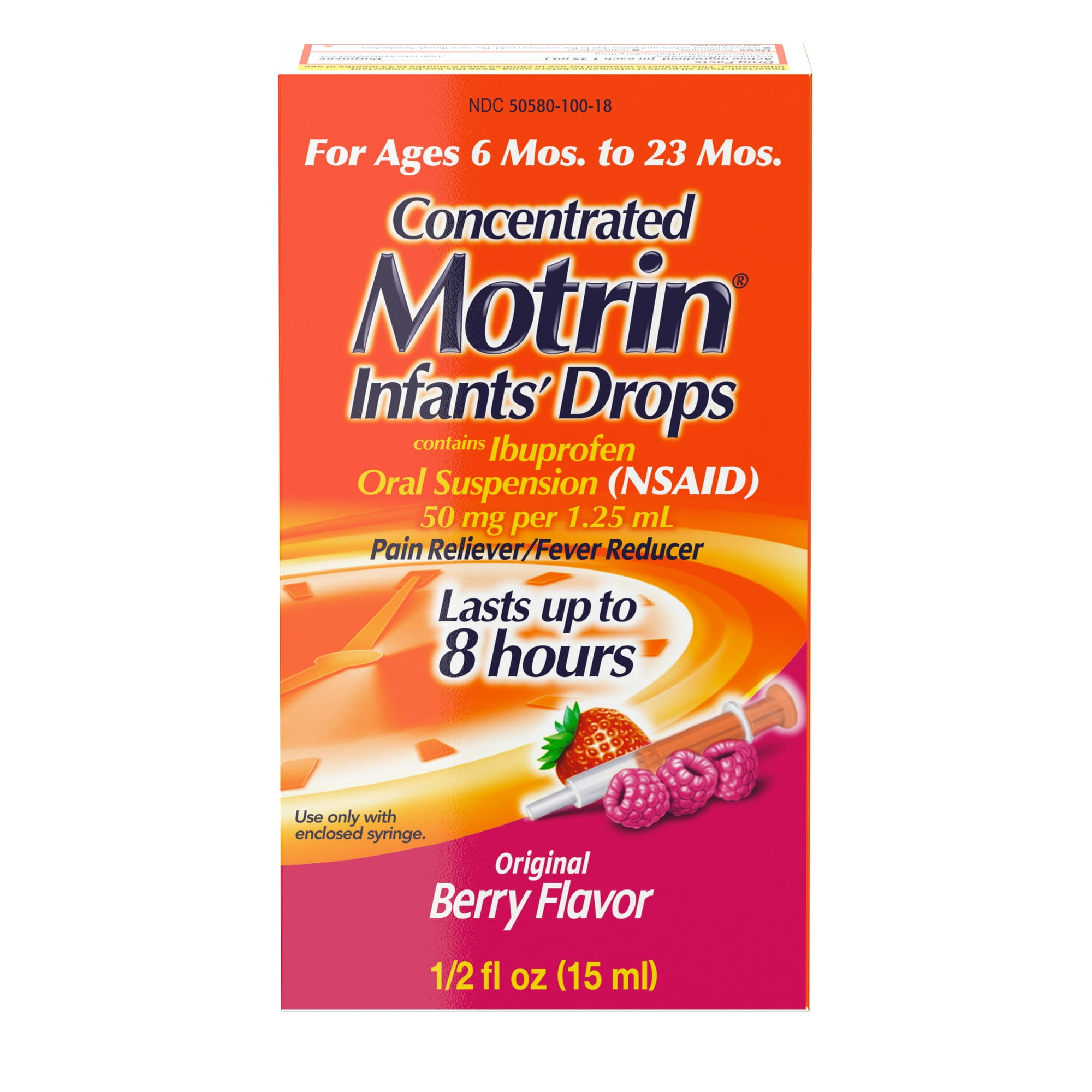 Infants' Motrin Liquid Ibuprofen Medicine Drops, Berry, 0.5 fl. oz