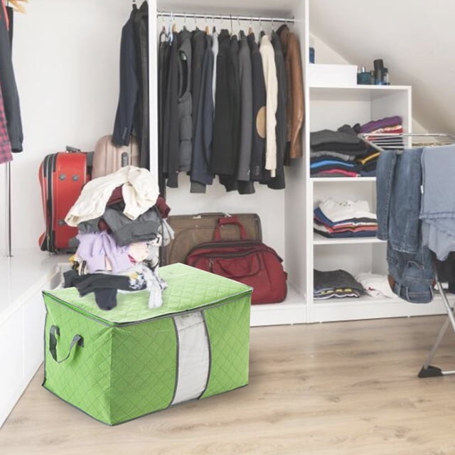 Hearth & Gear Storage Bags Organizer Container With Strengthened Handles And Clear Window Storage Cloth Organizer for Clothes Baby Closet Organizer Large Capacity Storage Organization Bags Clean