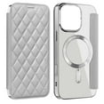 thumbnail image 1 of Elegante funda de cuero para iPhone 16 Series con acabado chapado y funcional, 1 of 8