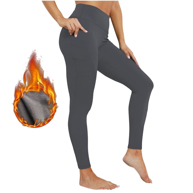 Birdeem Winter Women's Fashionable Solid Color Double Pockets with Plush Insulation and Tight Leggings