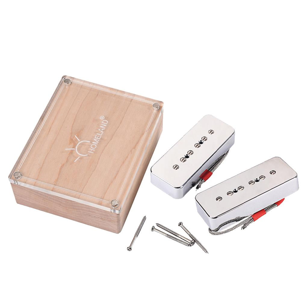LeeQinersw 2pcs/set P90 Guitar Pickups Single Coil Humbucker Pickups Neck&Bridge Chorme