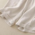 thumbnail image 5 of XIAONU Men's Solid Shorts Elastic Waist Daily Wear Casual Shorts, 5 of 5