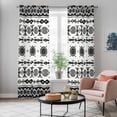 thumbnail image 4 of Black White Boho Kitchen Curtains Window Panels, Vintage Abstract Art Ethnic Tribe Insulated Window Treatment Curtain, Grommet Curtains for Bedroom/Living Room/Bathroom, 2 Piece 42"Wx84"L, 4 of 8