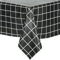 thumbnail image 2 of Unique Bargains 1 Pack Rectangle Tablecloth, Waterproof Polyvinyl chloride Table Cover Black 55x55inch, 2 of 5