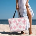 thumbnail image 3 of Wukai Cartoon Pig Print Zipper Bag,large Beach Tote Bag,Waterproof Sandproof Bag,Grocery and Picnic Tote Travel Bag, 3 of 5
