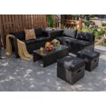 thumbnail image 1 of Costway 8PCS Patio Rattan Furniture Set  Space-Saving Storage Cushion Black cover, 1 of 10