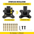 thumbnail image 7 of Outdoor Stair Railing Kit, 3 FT Handrail for 1-3 Steps, Adjustable Angle Black Aluminum Stair Handrail for Elderly & Disabled, Non-Slip Grab Rail for Outdoor Steps, Porch, and Staircase, 7 of 7