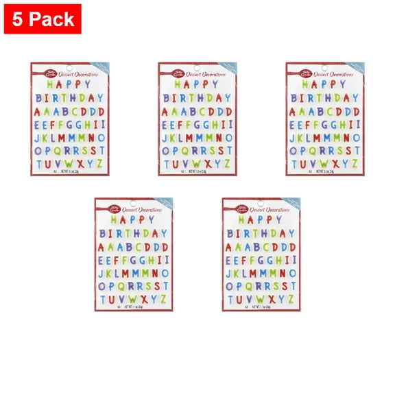 Betty Crocker Happy Birthday Candy Decorations 1.1 oz - 5 Pack
