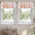 thumbnail image 2 of LALILO Kitchen Curtain Valance Bright Vibrant Yellow Orange Rod Pocket Window Curtain 52"x 18" Set of 2, 2 of 7