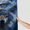 thumbnail image 3 of Orinice Bald Eagle Wolves Blue Background Bathroom Decor Set - Colorful Luxurious Graphic Print Polyester Fabric Fashion Bathroom Decor Sets with Hooks 100% Polyester Chic Modern, 3 of 7