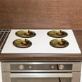 thumbnail image 5 of Round Stove Burner Covers 4 Pcs for Home Decor Cooktop Decorative ,Hen and Rooster with Colored Eggs Picture, Metal Round Stove Burner Covers 8Inch And 10Inch, 5 of 6