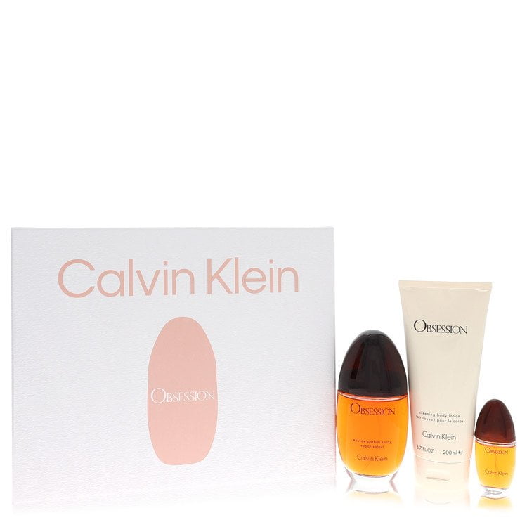 Obsession by Calvin Klein 3 Piece Gift Set with 3.3 oz for Women
