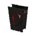 thumbnail image 4 of Meyda 153787 12 in. Personalized in. C in. Wall Sconce, Black & Fa, 4 of 6