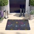 thumbnail image 2 of Pioneer Flower Floral Print Flannel Non Slip Door Rugs,Washable Door Mats Indoor,Decorative Door Mats,Dirt-Resistant and Absorbent Doormat for Entrance,Bedroom,Kitchen,Bathroom,31.5"x17", 2 of 4