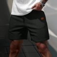 thumbnail image 2 of Men's Herringbone Textured Shorts with Drawstring Waist and Pockets Summer Causal Shorts, 2XL, 2 of 7