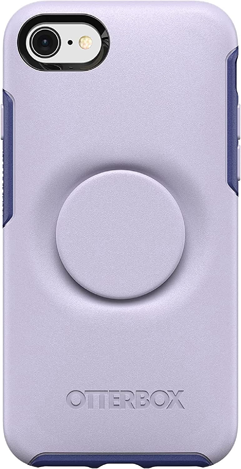 OtterBox + Pop Symmetry Series Case for iPhone SE 3rd & 2nd gen & iPhone 8/7 Only - Not Plus - Retail Packaging - Lilac Dusk
