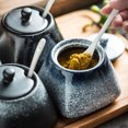 thumbnail image 4 of Solid Color Ceramic Sugar Bowl With Lid, 340ml/12oz Porcelain Sugar Pot With Spoon, Small Salt Pot, Storage Jar , For Coffee Bar, Restaurant-Blue-340ml 12oz, 4 of 7