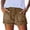 Khaki, variant on Jean Shorts Women Lounge High Waisted Jean Shorts Pull On Plus Size Drawstring Beach Shorts with Pockets, Pink M