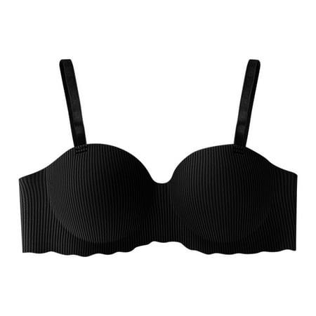 

PEASKJP Sports Bras for Women High Support Sport Bras for Women Women Back Button Shaping Cup Adjustable Shoulder Strap L Size Underwire Bra Black 34
