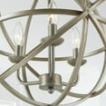 thumbnail image 3 of Home Decorators Collection Sarolta Sands 3-Light Antique Silver Orb Chandelier, 3 of 7
