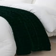 thumbnail image 6 of Exclusivo Mezcla 50"x70" Sherpa Fleece Throw Blanket, Reversible Velvet Plush Blankets and Soft Throws for Couch, Sofa, Bed, Super Cozy Thick and Warm, Forest Green, 6 of 10