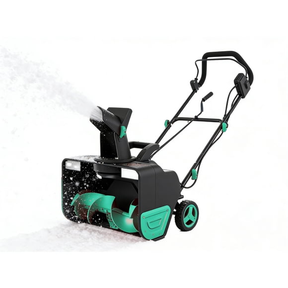 CazToi Corded Electric Snow Blower 20 Inch 25 Foot Throw with LED Lights and Nylon Auger