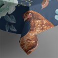 thumbnail image 5 of Dark Blue Chicken Floral Pattern Square Tablecloth,Waterproof Square Table Cover,Wipeable Spillproof Washable Table Cover for Home Kitchen Party Decor 60"x60"(152x152cm), 5 of 6