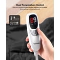 thumbnail image 5 of Ocuuziisu Electric Blanket 90" x 100" King Size Heated Blanket, Flannel and Sherpa, 10 Hour Auto-off, 9 Heat Settings, Fast Heating, Machine Washable, Black, 5 of 9