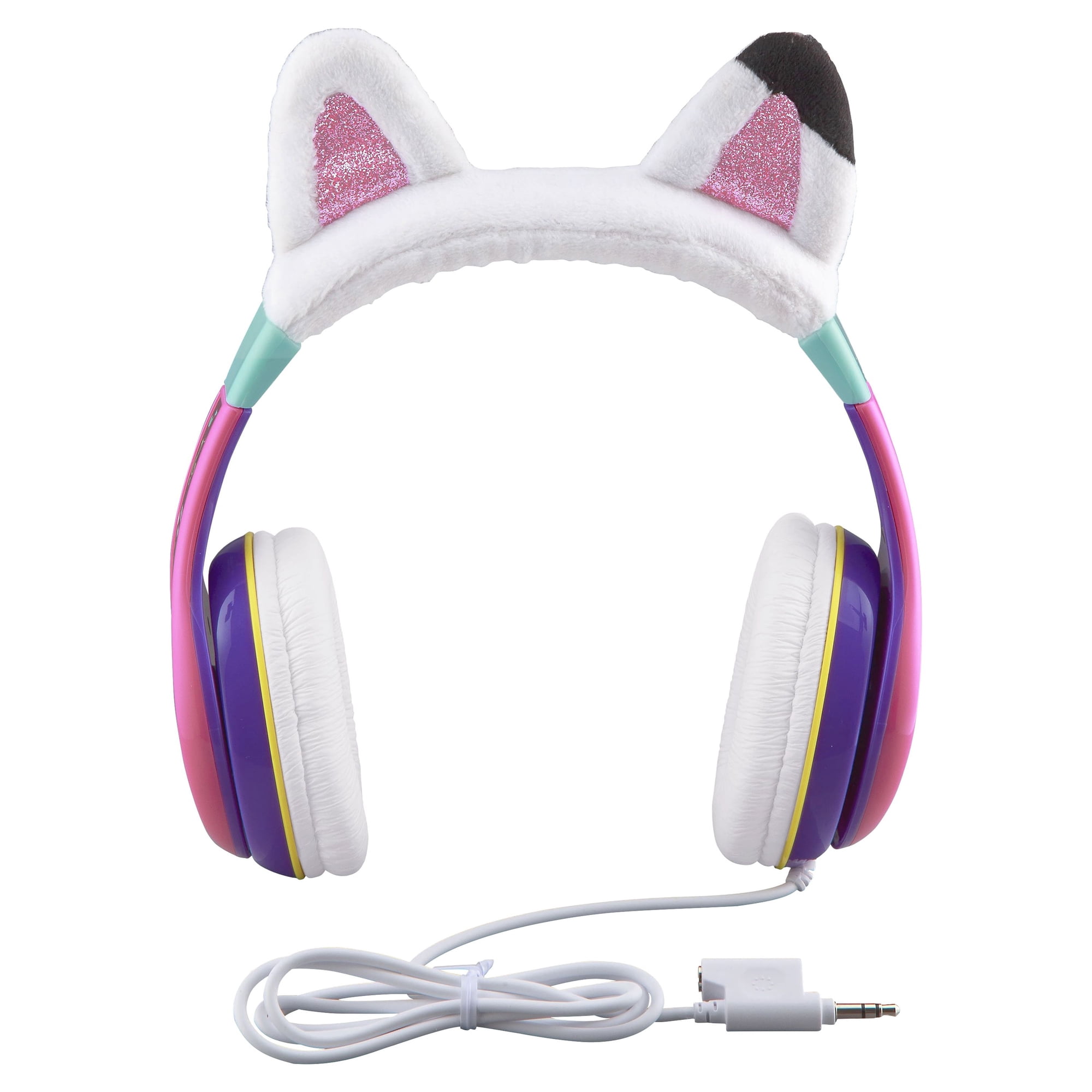 Gabby's Dollhouse Wired Headphones with Share Port and Parental Volume Limiter to Protect Sensitive Hearing.
