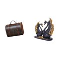 thumbnail image 1 of Joyero vintage de madera con figurita de pareja de cisnes, artesanía en resina, escultura de arte europeo, almacenamiento decorativo para anillos, joy, 1 of 8