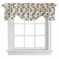 thumbnail image 2 of Straw Hat Tie Up Valances Curtain, Adjustable Kitchen Tropical Plants Red Flowers Summer White Back Valances for Windows Decor, Rod Pocket Short Curtains Set for Bedroom/Bathroom, 60"x18", 2 of 9