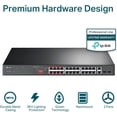thumbnail image 2 of Switch TP-LINK TL-SL1226P 24 Puertos RJ45 10/100 Mbps PoE 2 Puertos RJ45 Gigabit 2 Ranuras SFP Gigabit Combo Rack 19 Pulgadas, 2 of 2